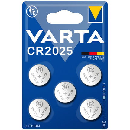 CR2025 3V Lithium Button cell battery 5-pack