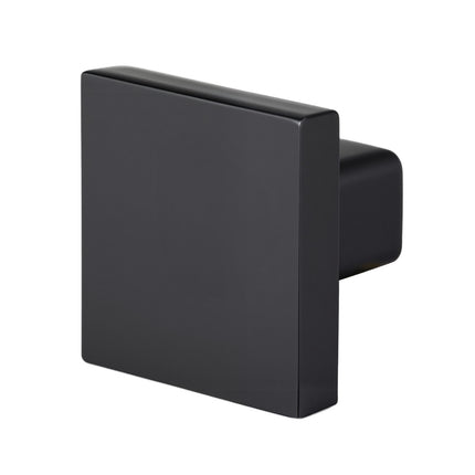 Cabinet Knobs 10-Pack, 30 mm Square Black Zinc Alloy