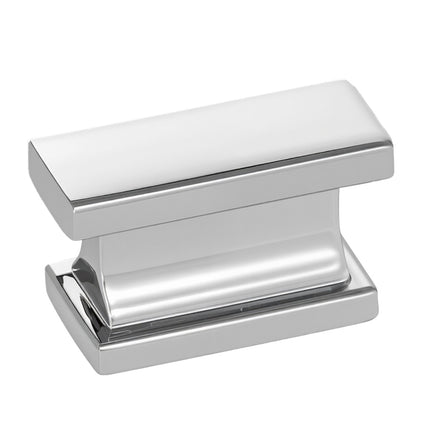 Cabinet Knobs, 10 Pack, 36 mm Rectangular Chrome Zinc Alloy