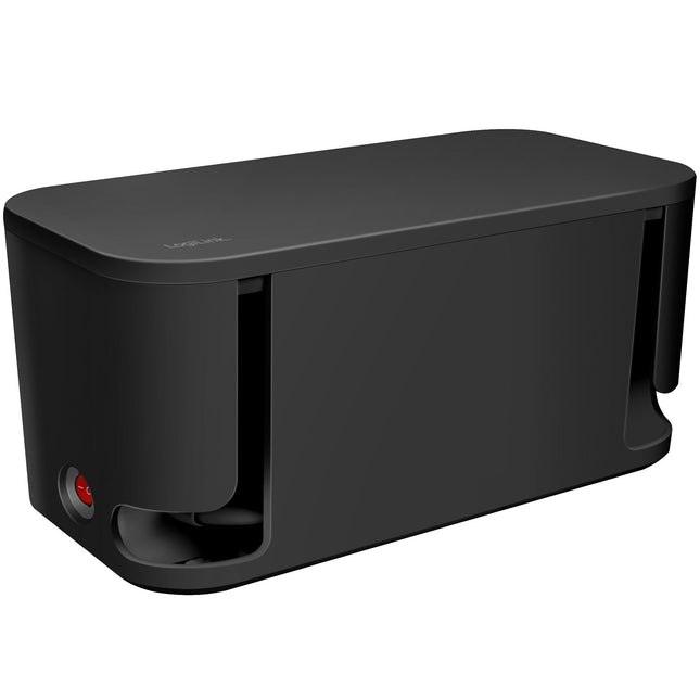 Cable box - Cable hider with branch socket + USB-A/USB-C charging Black