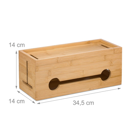 Kabeļu kārba no bambusa
