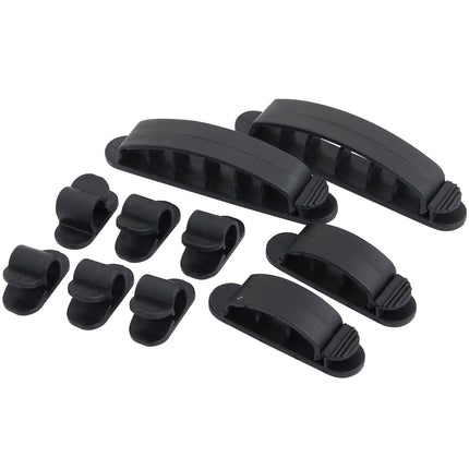 Cable management kit 10 parts self-adhesive