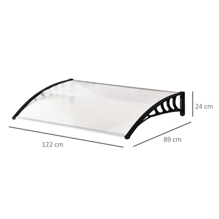 Arched front door in polycarbonate, UV and rain protection