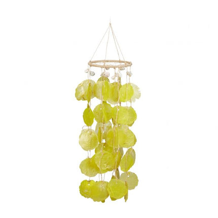 Capiz wind chime with dream catcher
