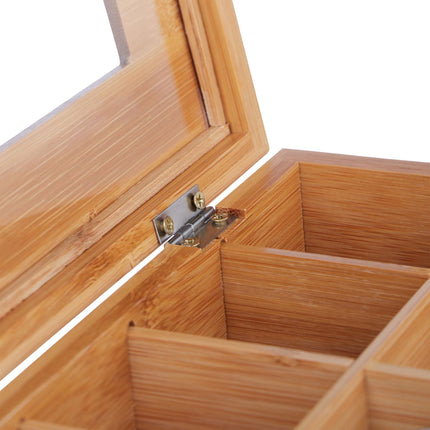 Capsule box in bamboo with 24 compartments