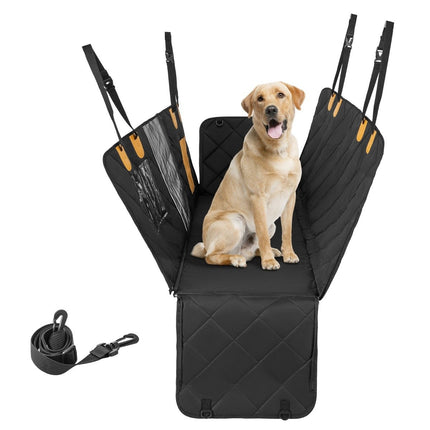 Car Back Seat Dog Blanket Waterproof & Scratch-Resistant & Non-Slip 215 x 148 cm Black