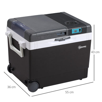 33L Car Fridge, Portable Mini Cooler Box - Grey