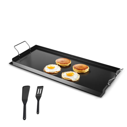 Carbon Steel Griddle, 32 x 14 in Flat Top with Handle