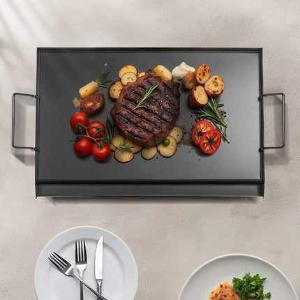 Carbon Steel Griddle Plate 24x16, Removable Handles