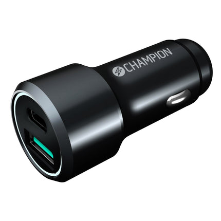 Car charger 43W 2-port QC/PD Black