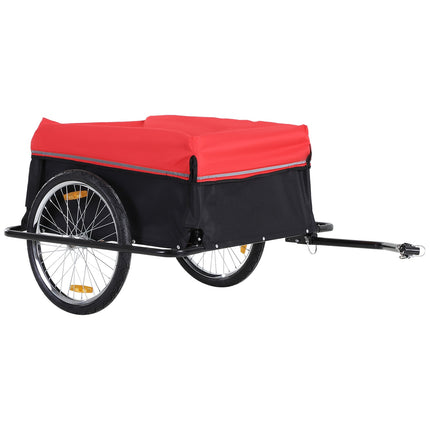 Kravas piekabes transportēšanas piekabe Kravas velosipēda piekabe melna+sarkana