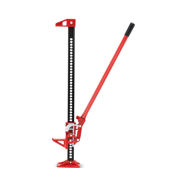 Auto domkrats 3T, augsta pacelšanas universālais domkrats bezceļu stieņa vinčai, 112 cm, bagāžnieka domkrats, sarkans
