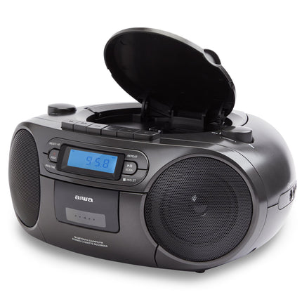 Cassette radio CD/FM radio/Cassette tape/USB/BT Black