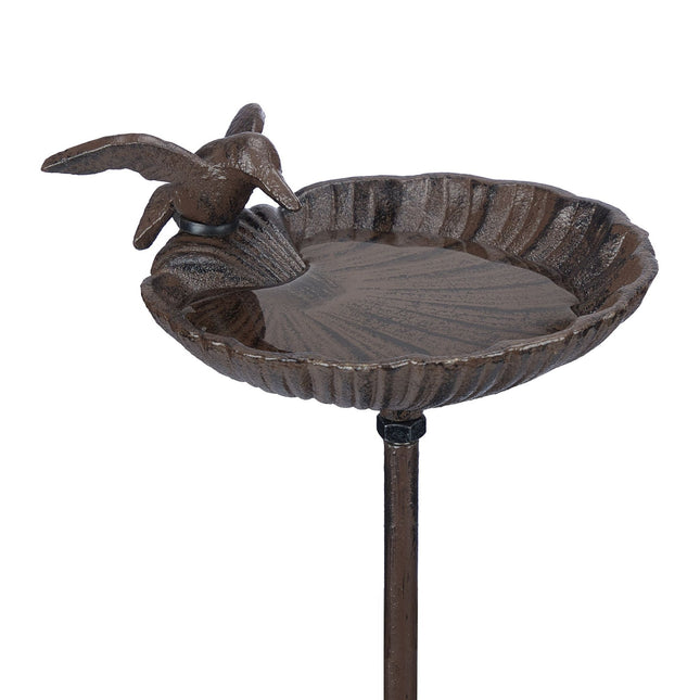 Cast-Iron Bird Bath with Stake