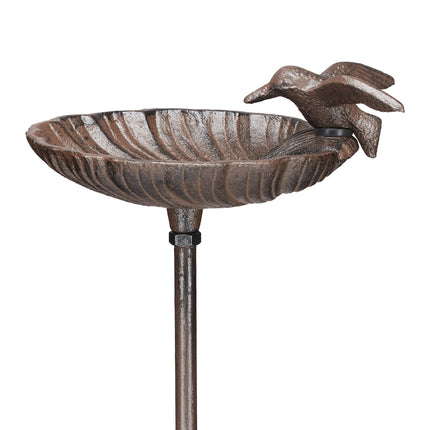 Cast-Iron Bird Bath with Stake