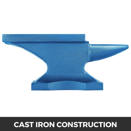 Cast Iron Blacksmith Anvil, Single Round Horn, 25 lb