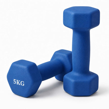Čuguna hanteļu pāris, ergonomisks rokturis, 1-5 kg