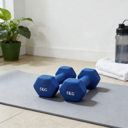 Čuguna hanteļu pāris, ergonomisks rokturis, 1-5 kg