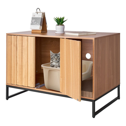 Cat Litter Box Enclosure Cabinet, 80 cm, Scratch Pad