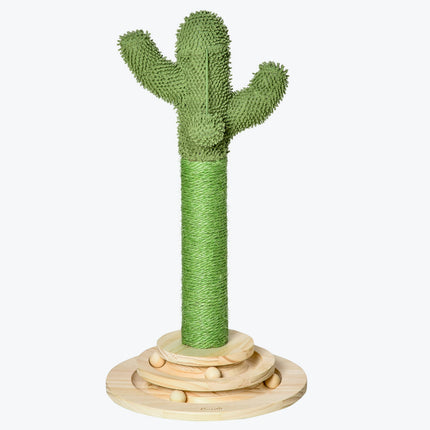 Cat Scratching Post Cactus Design, Sisal & Pine, 60cm