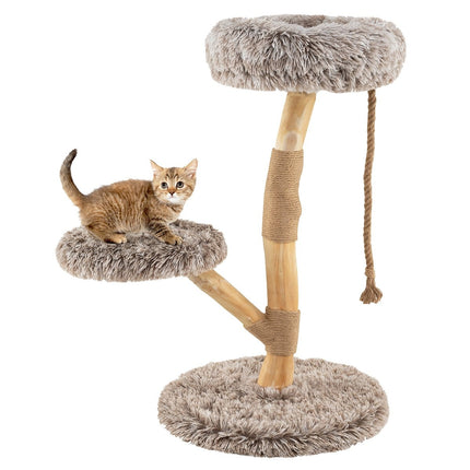 Kaķu māja ar 3 plīša platformām, džutas stabiem, 90 cm