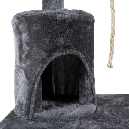 Kaķu māja 141 cm pelēka Purlov 21713