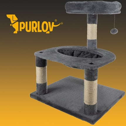 Kaķu māja 71 cm pelēka Purlov 21711