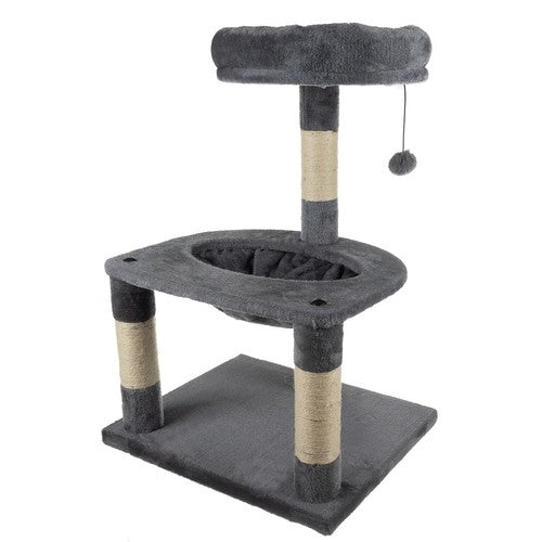 Kaķu māja 71 cm pelēka Purlov 21711