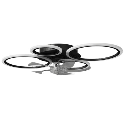 Griestu ventilators ar LED apgaismojumu, tālvadības pulti, 77 cm, 6 ātrumi