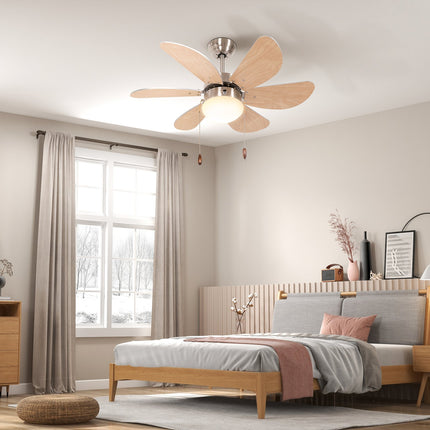 Griestu ventilators ar LED apgaismojumu, 16 W griestu lampa ar ventilatora piekaramo gaismekli, 6 reversīvi lāpstiņas viesistabai, dižskābardis