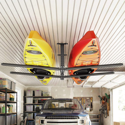 Ceiling Kayak Storage Rack, 2-Kayak, 250 lb, Steel