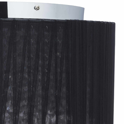 Griestu lampa ar organzas kristālu, melna