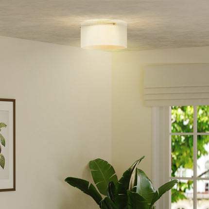 Griestu lampa ar akrila abažūru, metāla, halogēna un LED