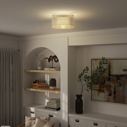 Griestu lampa ar akrila abažūru, metāla, halogēna un LED