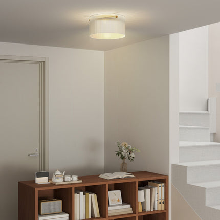 Griestu lampa ar akrila abažūru, metāla, halogēna un LED