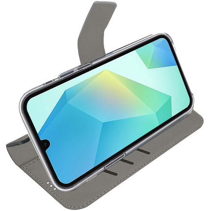 Celly Wally maciņš Samsung Galaxy A18 un A17 telefoniem, melns, PU āda