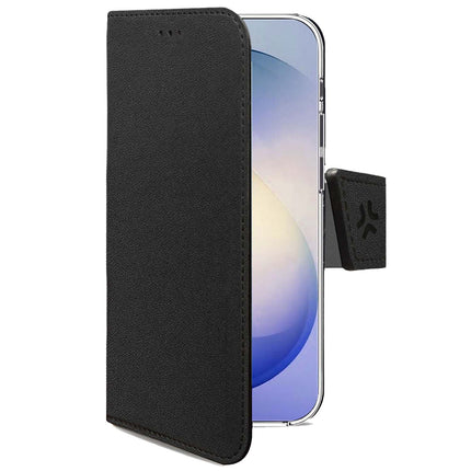 Celly Wally maciņš Samsung Galaxy S26 FE 5G, melns, 3 karšu slots