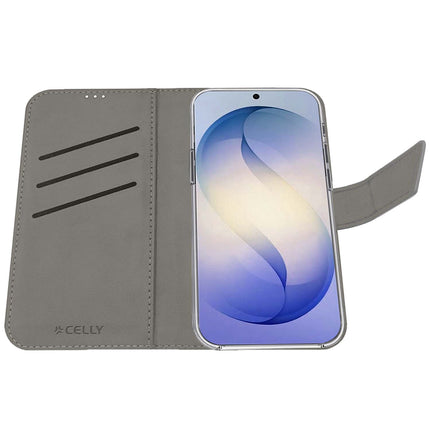 Celly Wally maciņš Samsung Galaxy S26 FE 5G, melns, 3 karšu slots