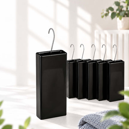 Ceramic Radiator Humidifier Set of 6 with Hooks, 400 ml, Black