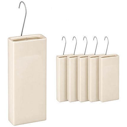 Ceramic Radiator Humidifier Set of 6 with Hooks, 400 ml, Cream