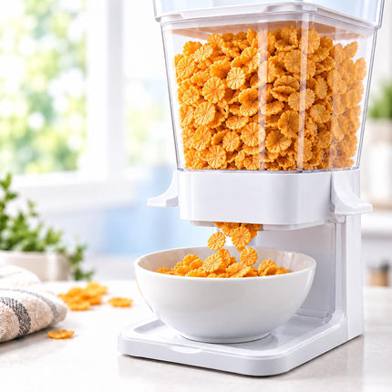 Cereal Dispenser Set of 2, 5.5 L Each, Portion Control, White