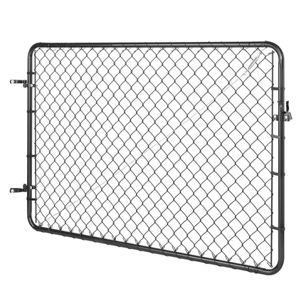 Chain Link Fence Gate, Adjustable, 72 x 48 in, Black