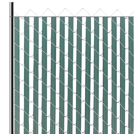 Chain Link Fence Privacy Slats, Bottom Lock, 4 Ft, Green