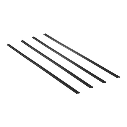 Chain Link Fence Privacy Slats, Bottom-Locking HDPE, Black