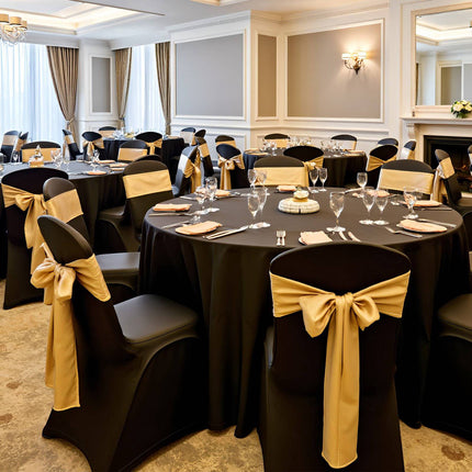 Chair Covers, 150-Pack Black Stretch Spandex Slipcovers