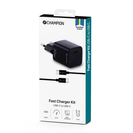 Charger 30W + USB-C Cable Black