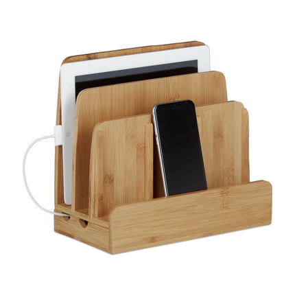 Charging station in bamboo