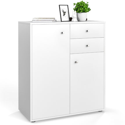 Kumode ar 2 durvīm un 2 atvilktnēm, 72 x 34 x 85,5 cm