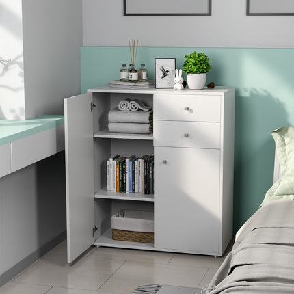 Kumode ar 2 durvīm un 2 atvilktnēm, 72 x 34 x 85,5 cm