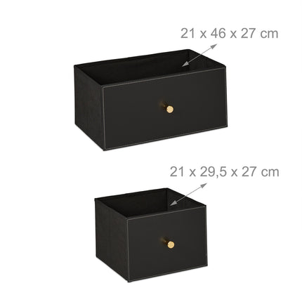 Kumode ar 5 nodalījumiem, melna un zelta krāsā
